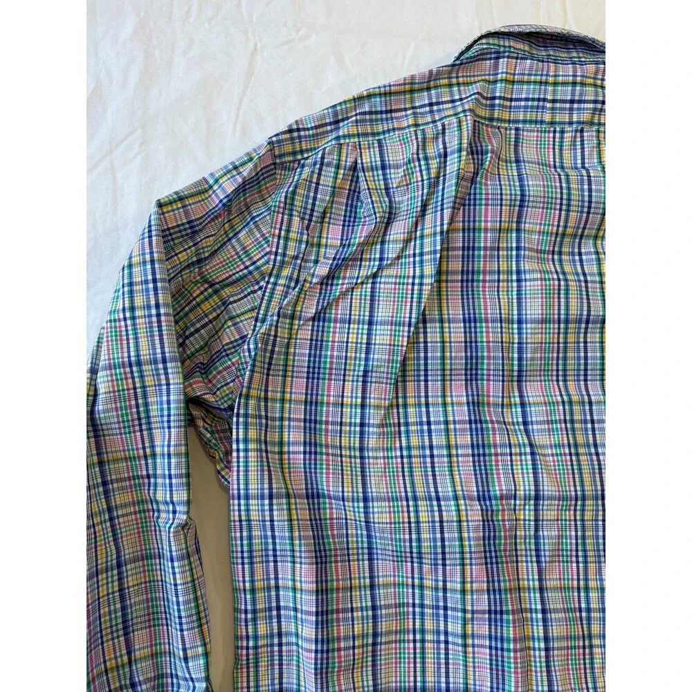 Polo Ralph Lauren Multicolor Plaid Button Down Shirt Mens 17 34/35 Long Sleeve